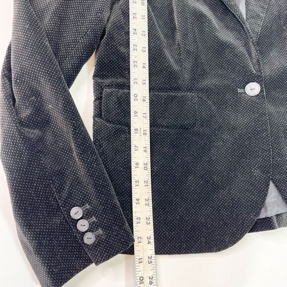 Tommy Hilfiger Jacket Blazer Womens 14 Black Velvet Single Button Black NEW - Picture 7 of 13